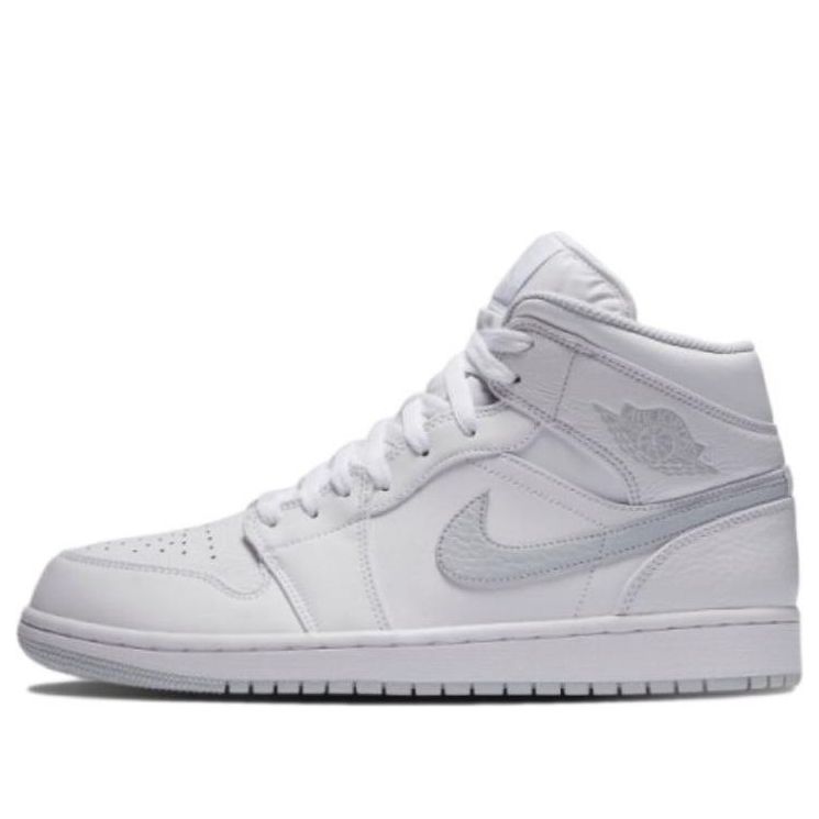 Air Jordan 1 Retro Mid 'White Platinum'  554724-108 Epoch-Defining Shoes